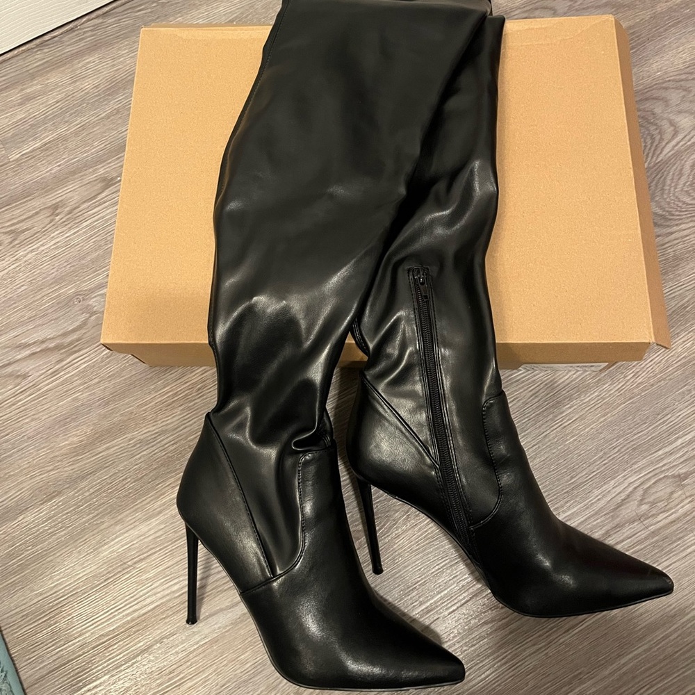 Steve Madden Black Over the Knee Boots